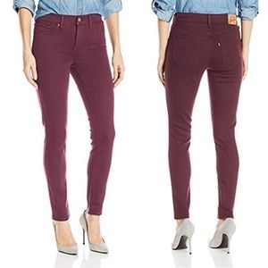 Levi's 311 Shaping Skinny Sateen Jeans Soft Malbec